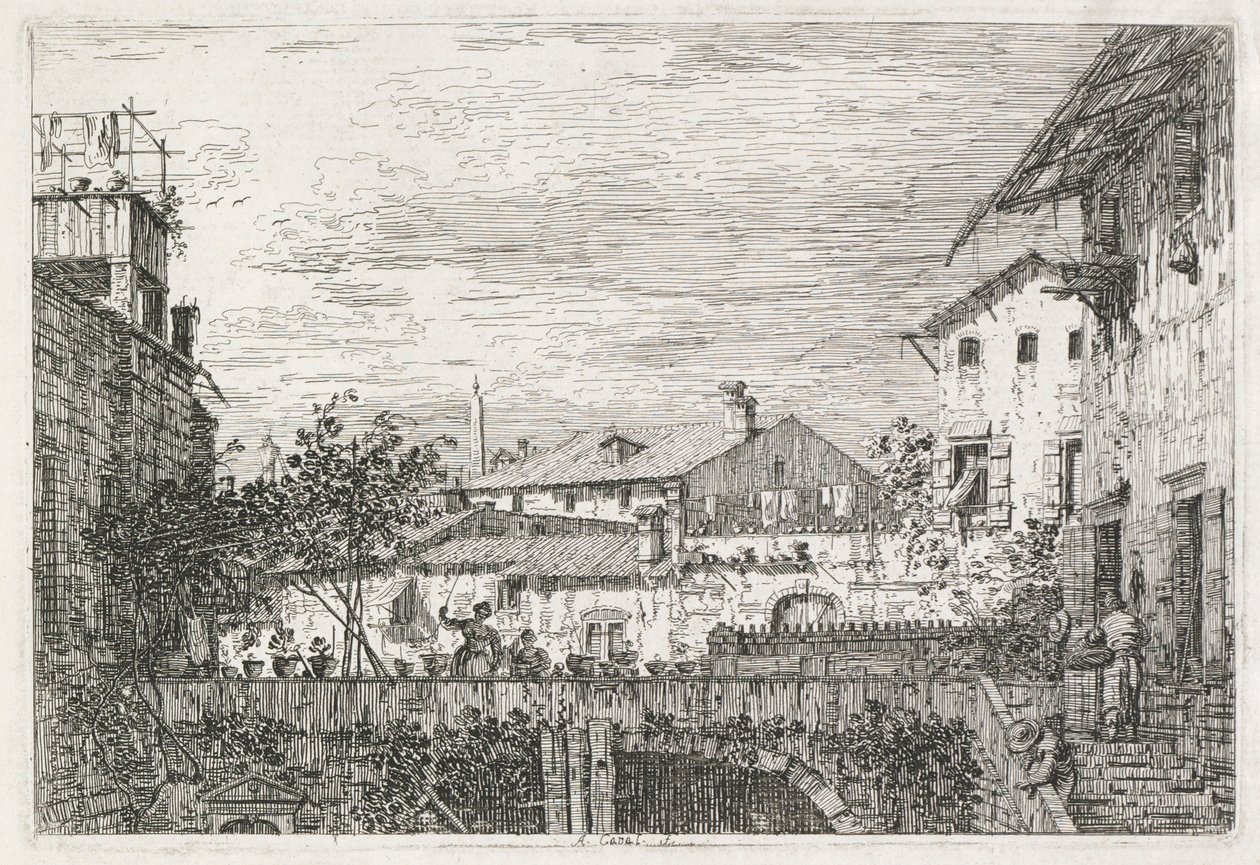 Utsikt: The Terrace, 1735-1746. av Giovanni Antonio Canal