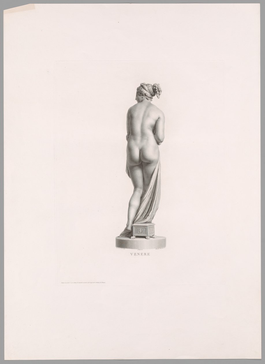 Venus, sett bakfra, fra Work av Canova av Antonio Canova