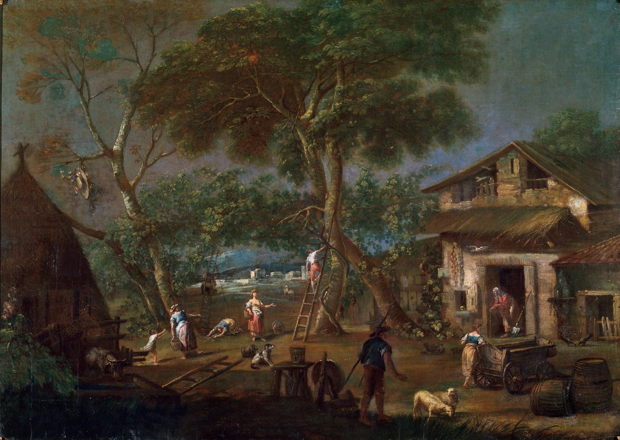Italiensk landskap, c1750-1795 av Antonio Diziani