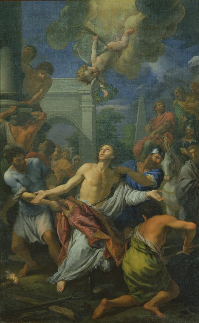 St. Lawrences martyrium av Antonio Domenico Gabbiani