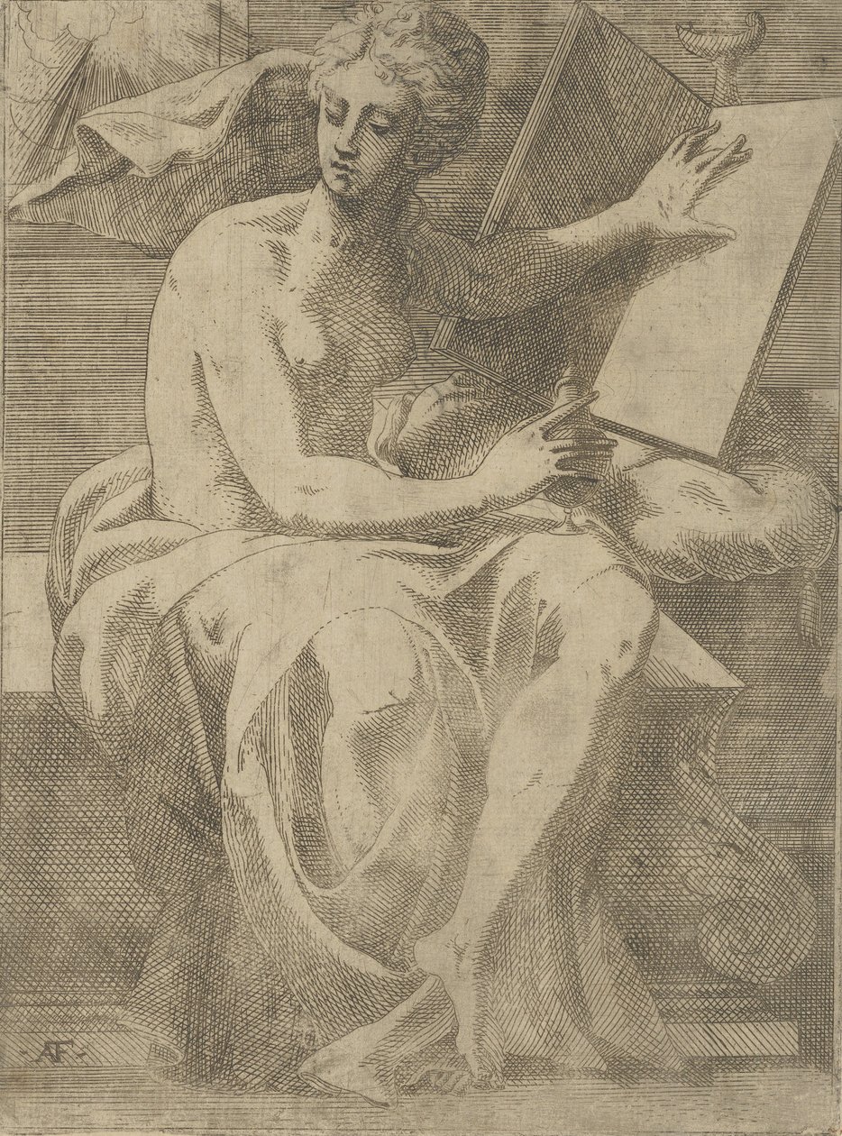 A Sibyl, 1540-45. av Antonio Fantuzzi