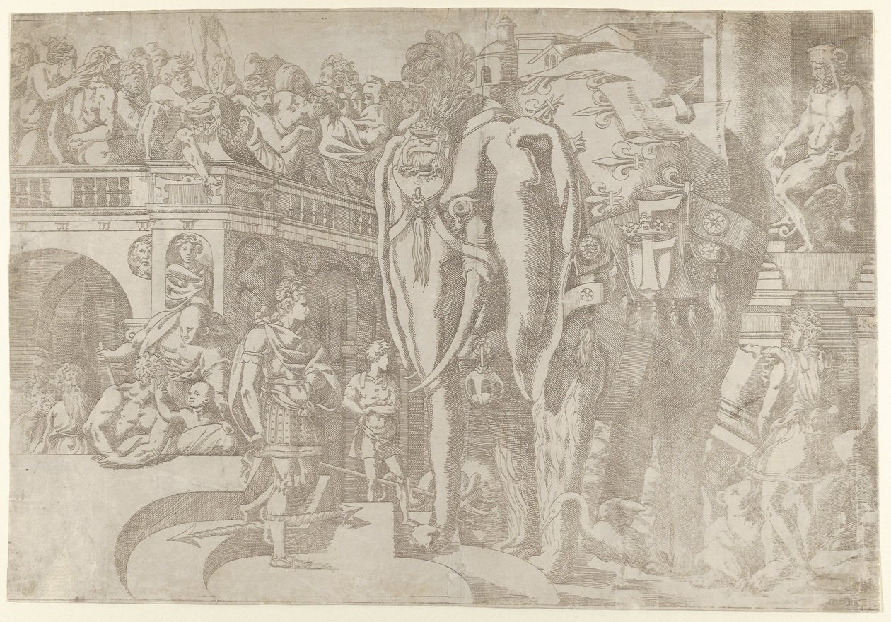 Kongelig elefant, 1542-45. av Antonio Fantuzzi