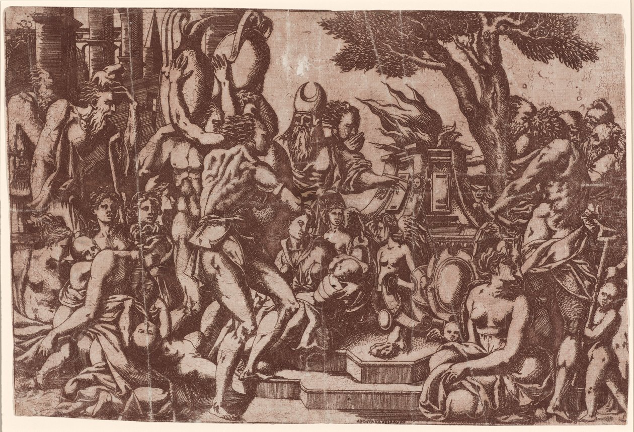 Offer til Priapus av Antonio Fantuzzi after Rosso Fiorentino