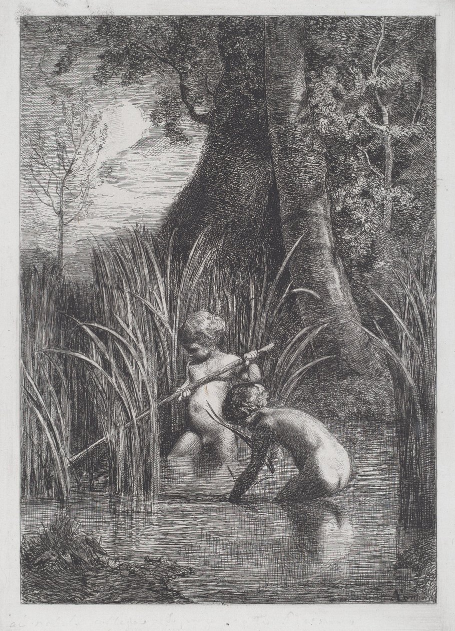 Fiske av Antonio Fontanesi