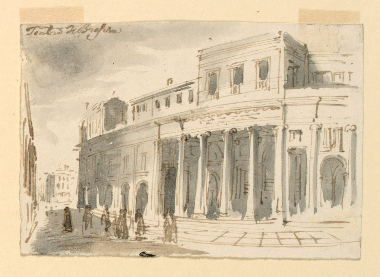 Eksteriør, teater i Brescia av Antonio Giuseppe Basoli