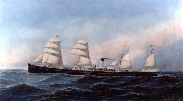 Damp- og seilskipet "Lydian Monarch" av Antonio Jacobsen