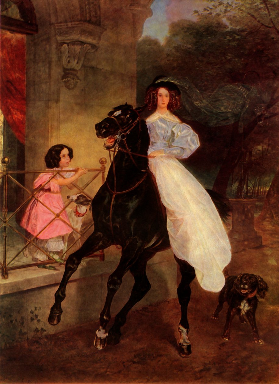 The Horsewoman, 1832, 1965. av Antonio Molinari