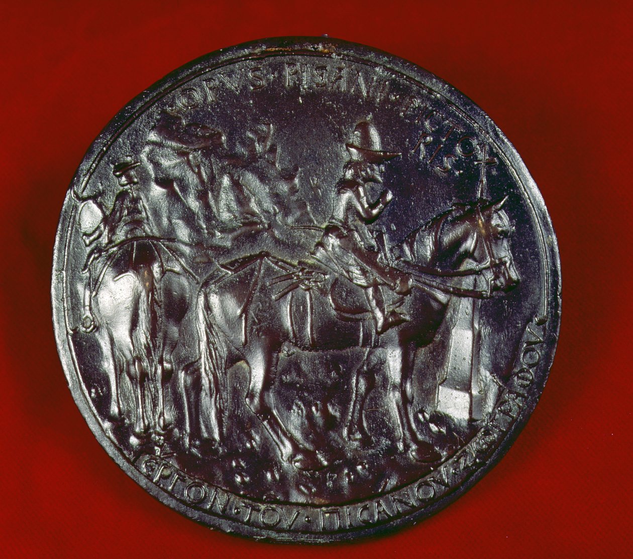 Medalje som viser John Paleologus VIII (d.1448) (bronse) av Antonio Pisanello