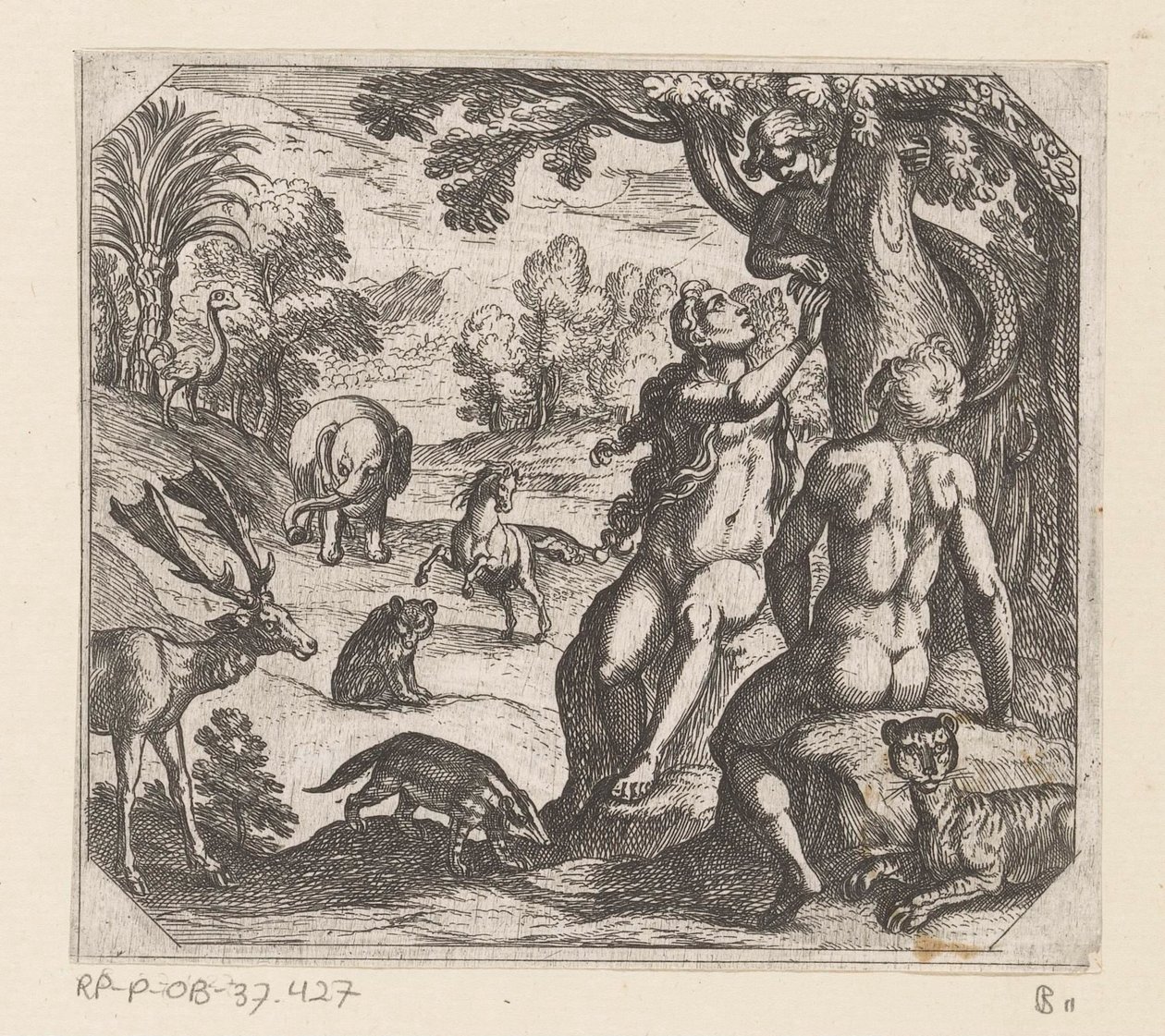 Evas fristelse Oppretting (serietittel) av Antonio Tempesta