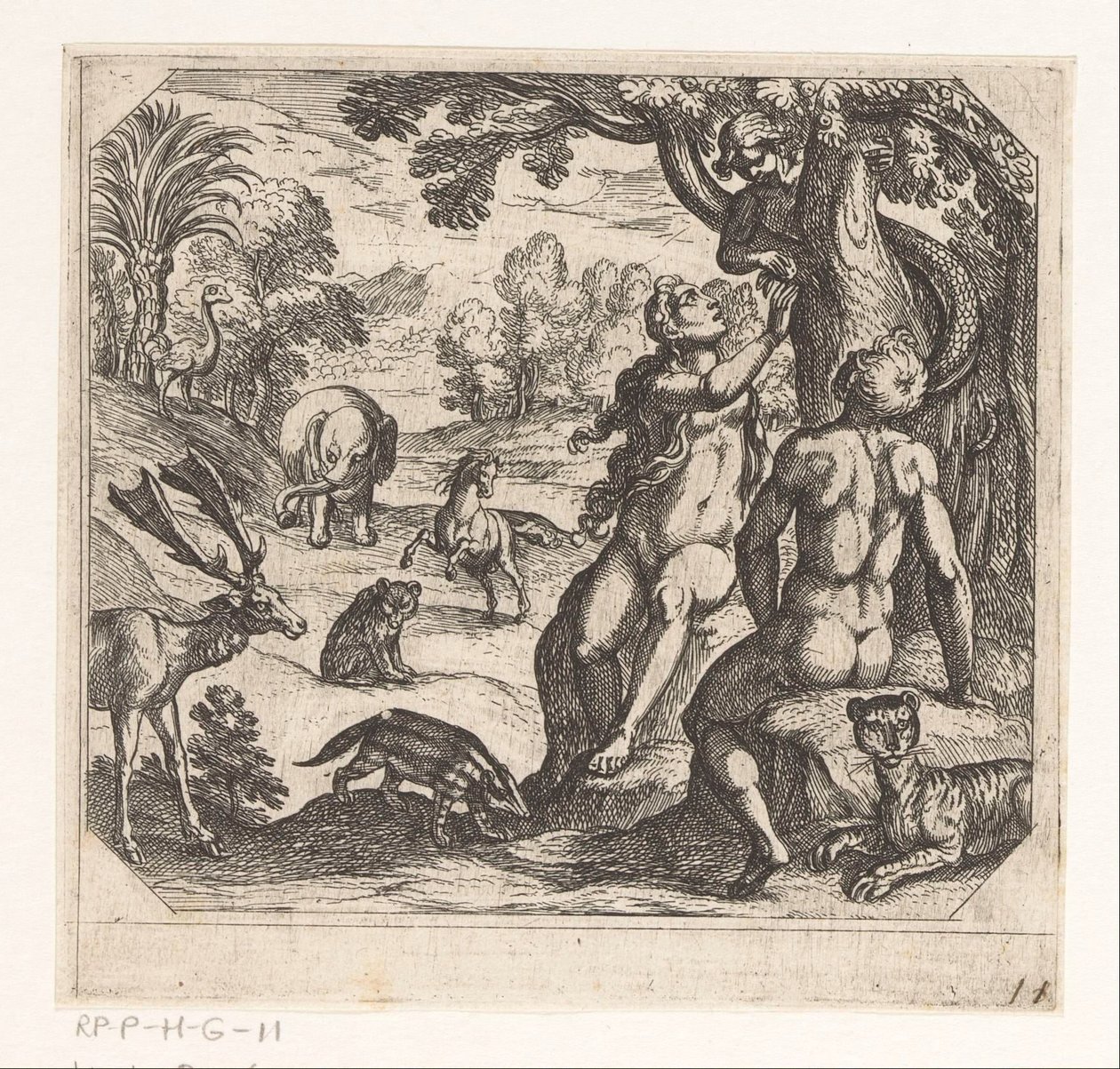Evas fristelse Oppretting (serietittel) av Antonio Tempesta