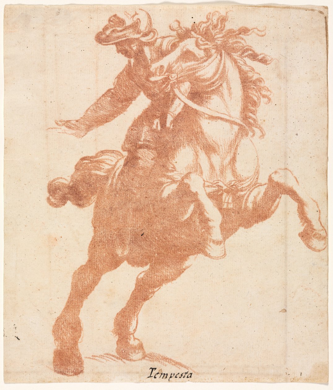 Oppdrett av hest og rytter, ca. 1600. av Antonio Tempesta