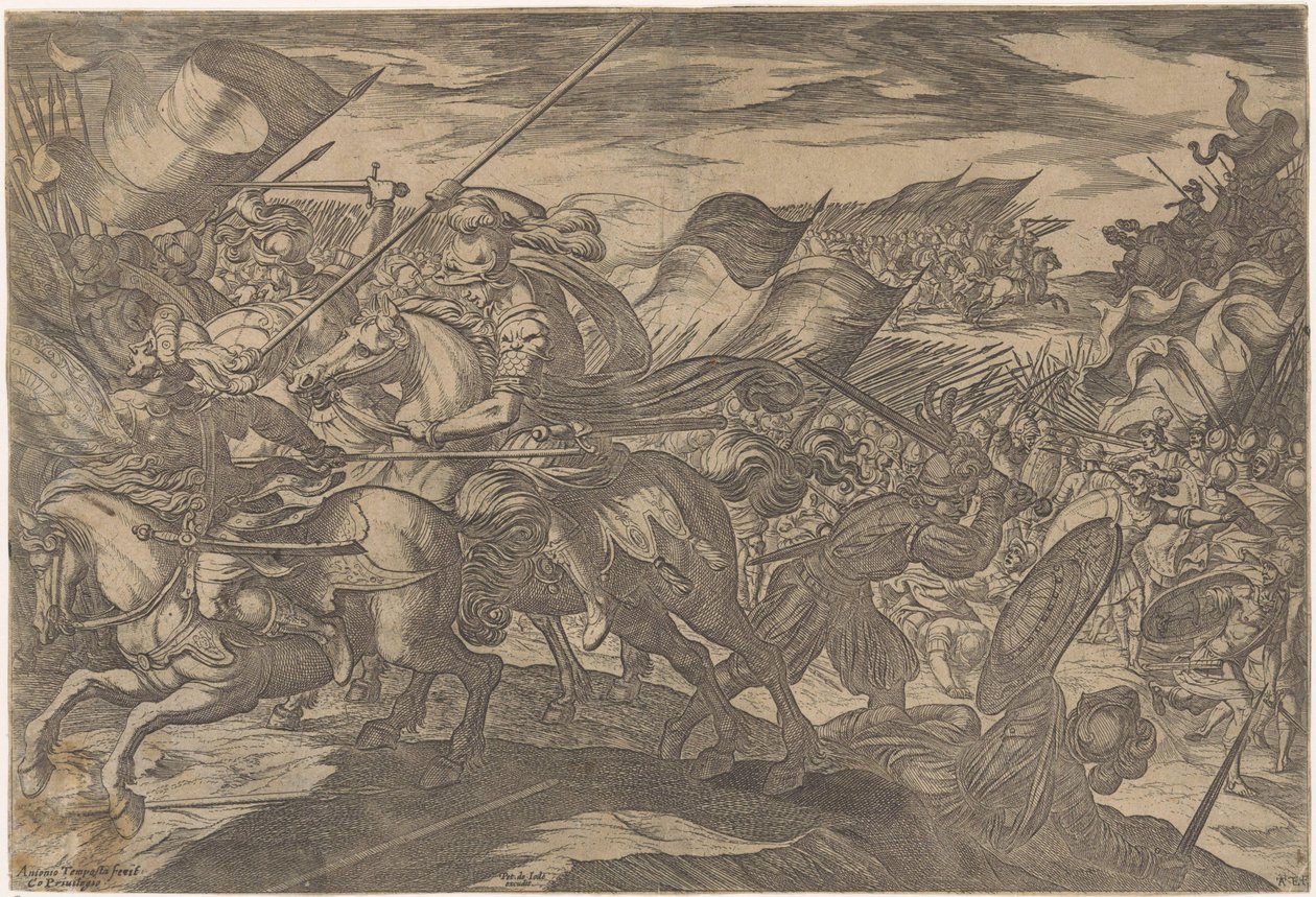 Kjempende soldater Kampscener (serie 3) (serietittel) av Antonio Tempesta