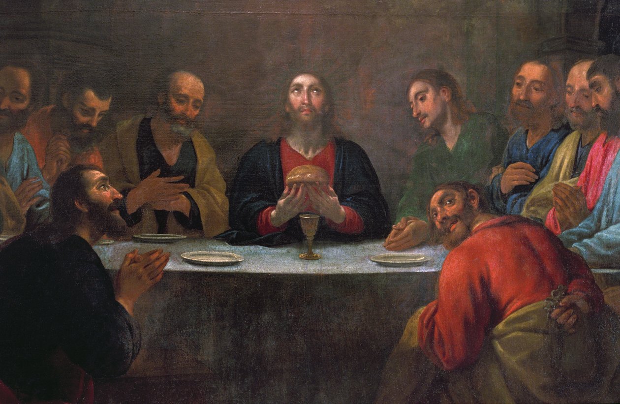 The Last Supper (olje på lerret) av Antonio Viladomat