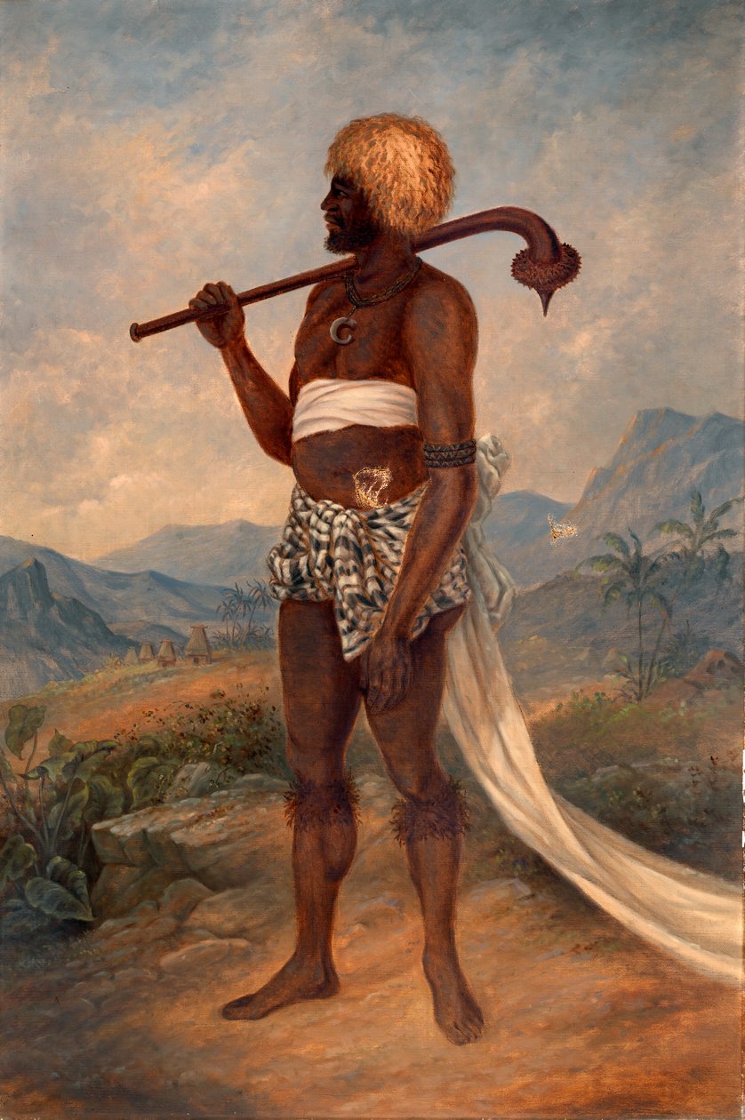 fijiansk mann, ca. 1893. av Antonio Zeno Shindler
