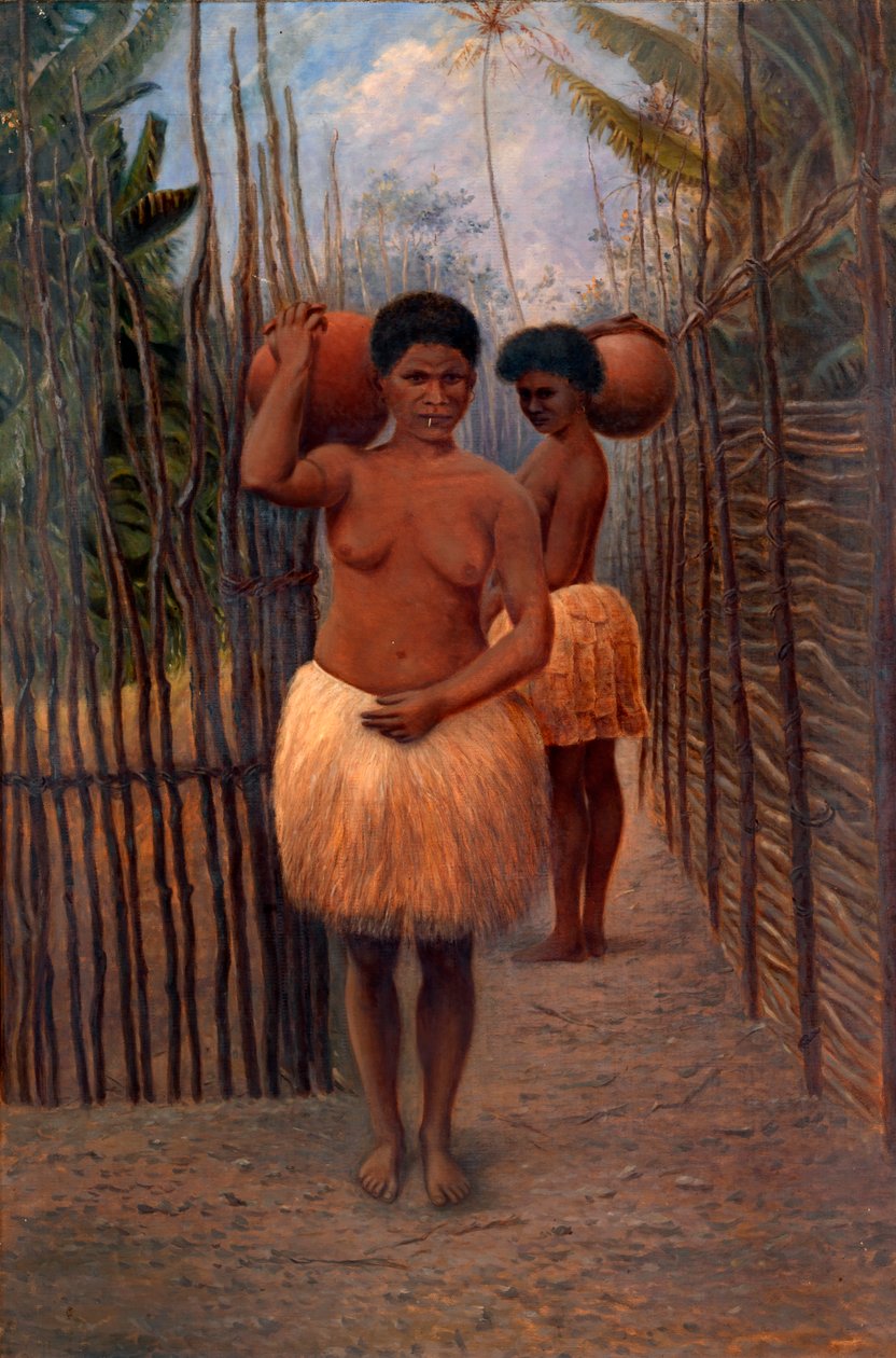 Papuanske kvinner, rub. 1890-1899. av Antonio Zeno Shindler