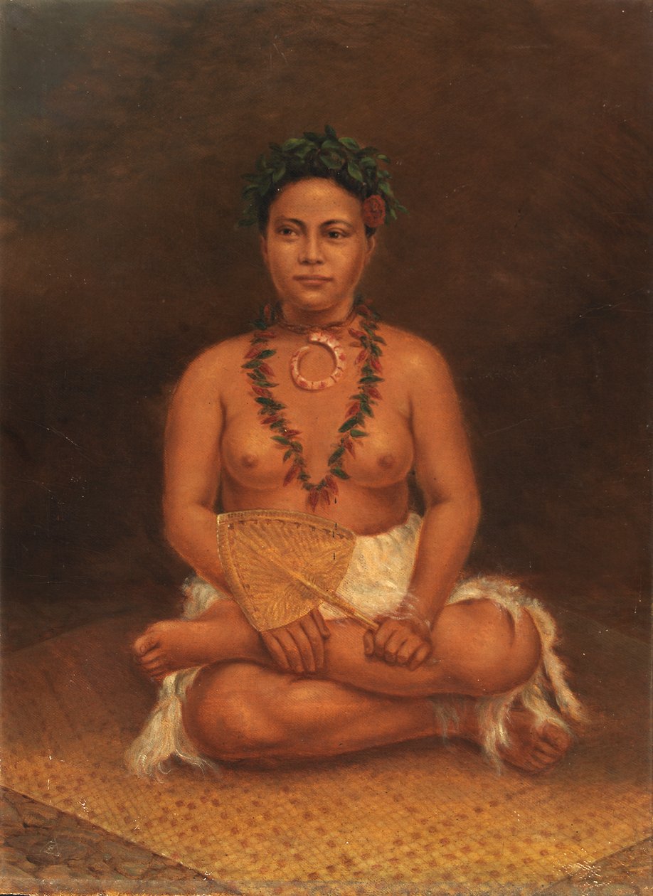 Samoansk kvinne, ca. 1890-1899. av Antonio Zeno Shindler