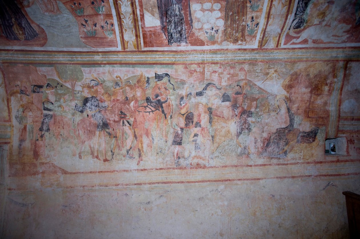 Tilbedelse av magi (fresco) av Antonio da Padova