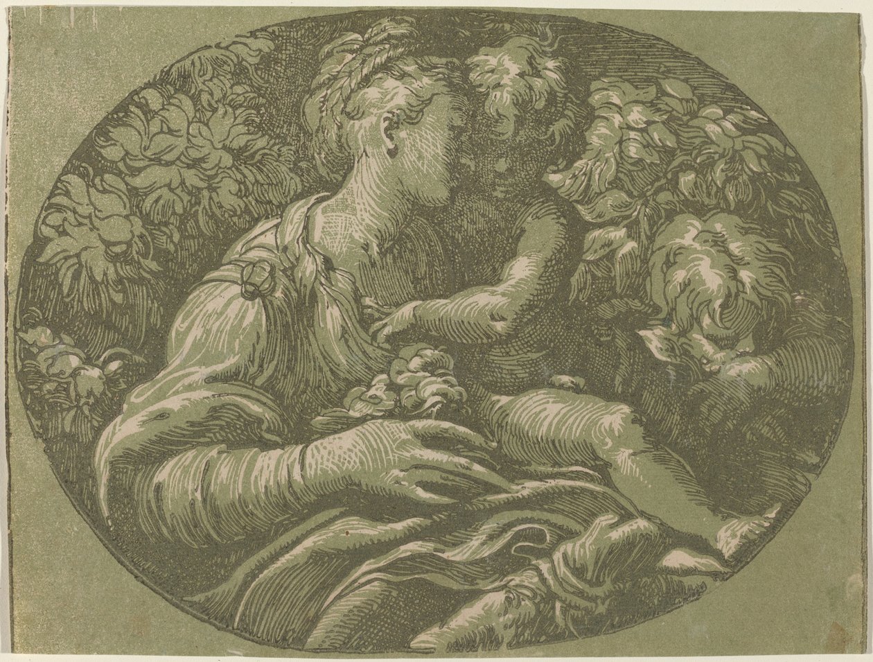 Jomfruen med rosen. av Antonio da Trento