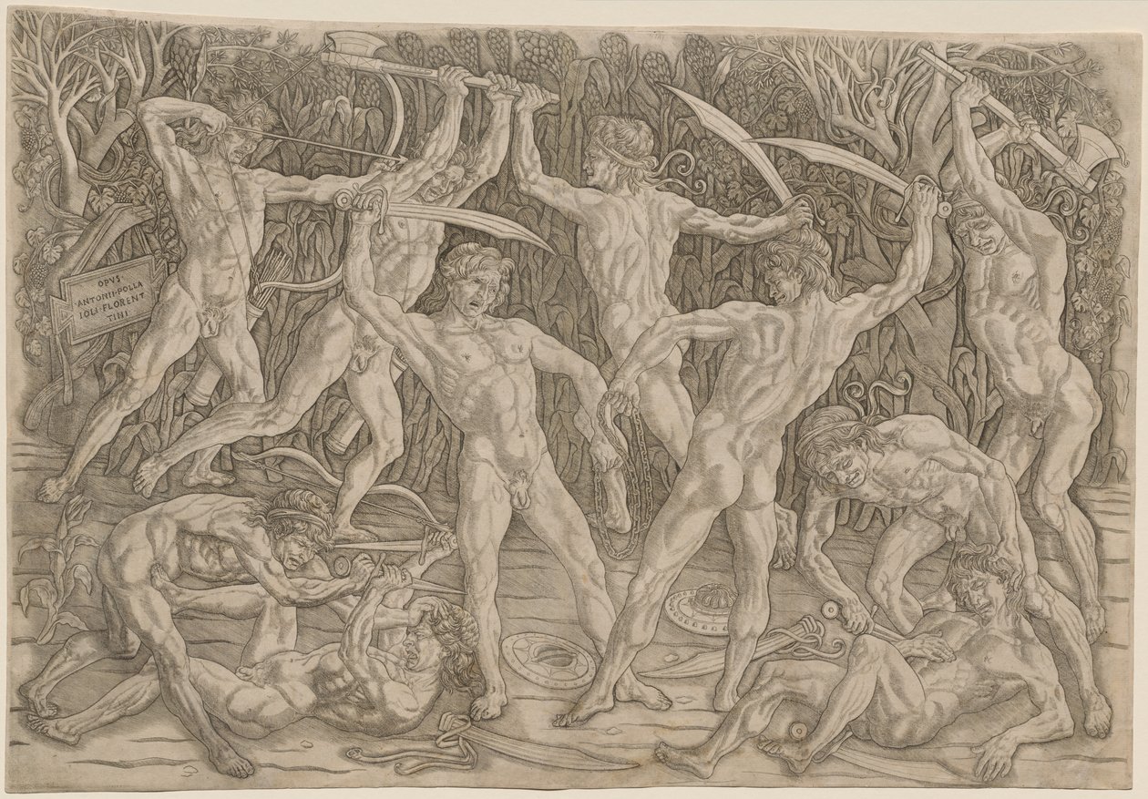 Battle of the Nudes av Antonio Pollaiuolo