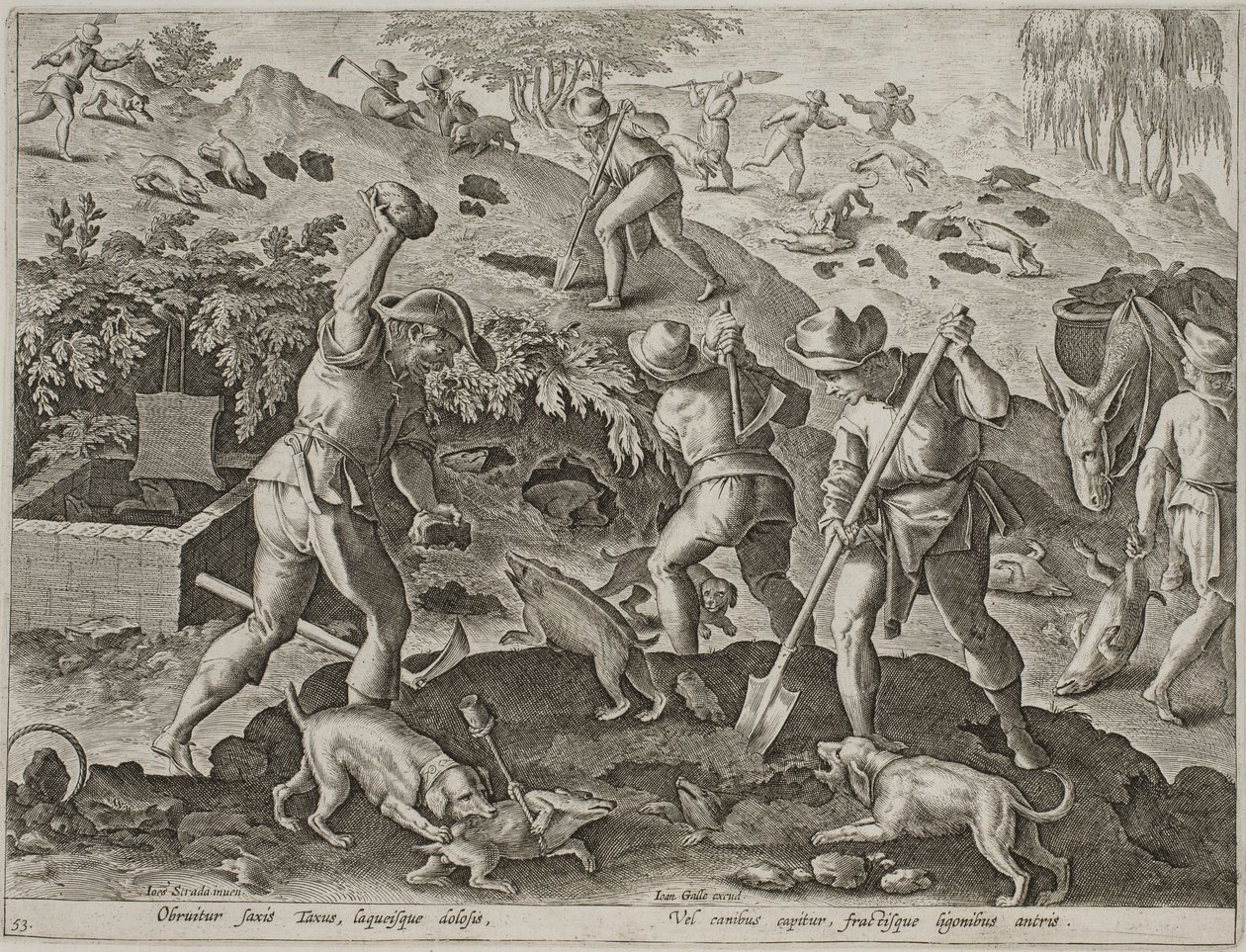 Grevlingjakt av Antonius Wierix