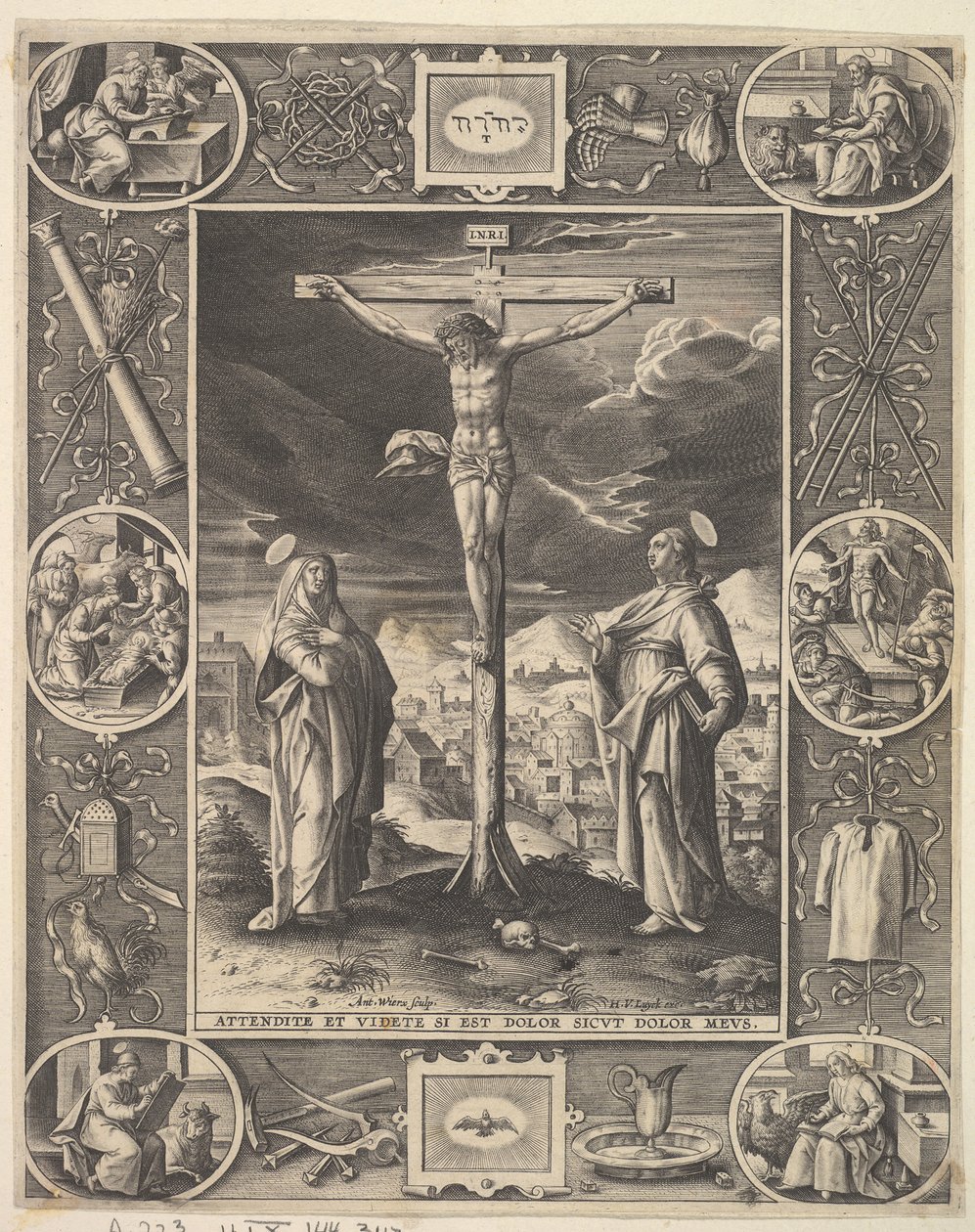 Kristus på korset, før 1586. av Antonius Wierix