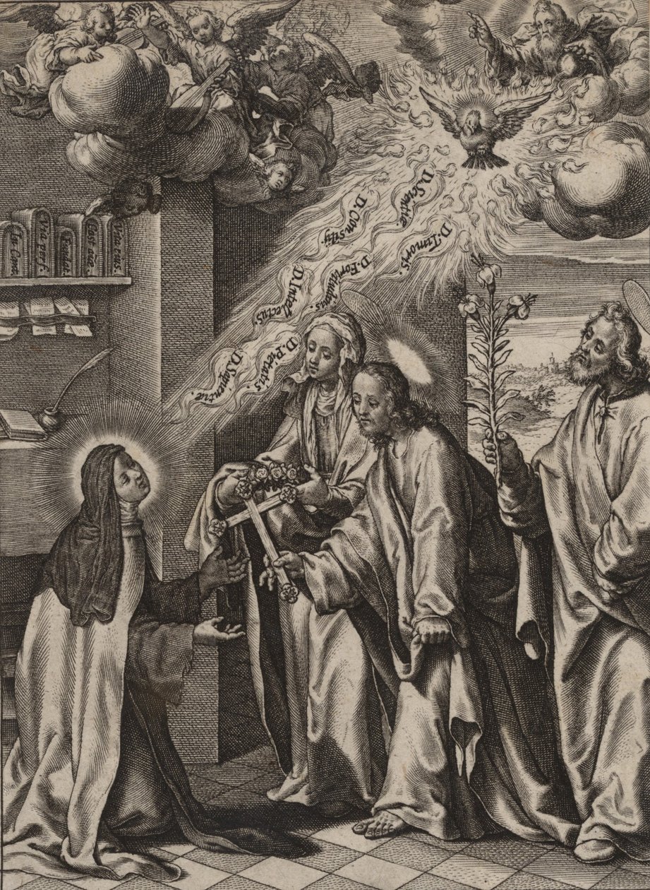 The Vision of St. Theresa, 1570-1604. av Antonius Wierix