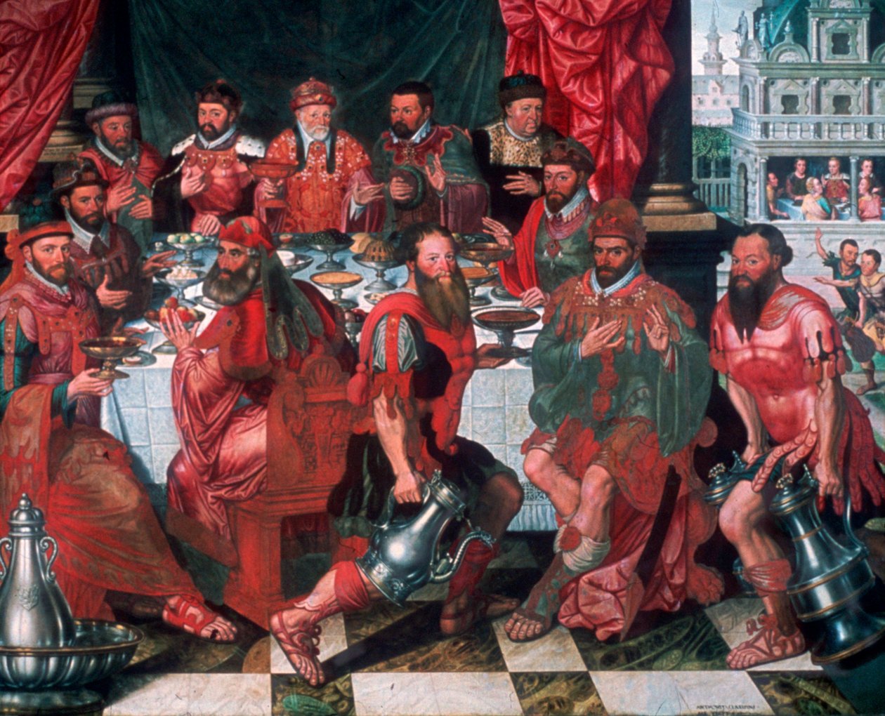Bankett, 1574 av Antoon Claeissens