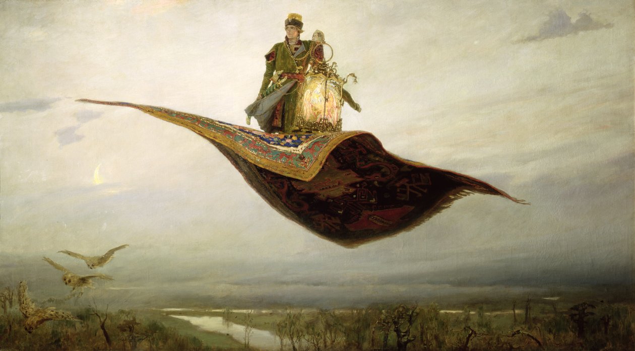 Det magiske teppet, 1880 av Apollinari Mikhailovich Vasnetsov