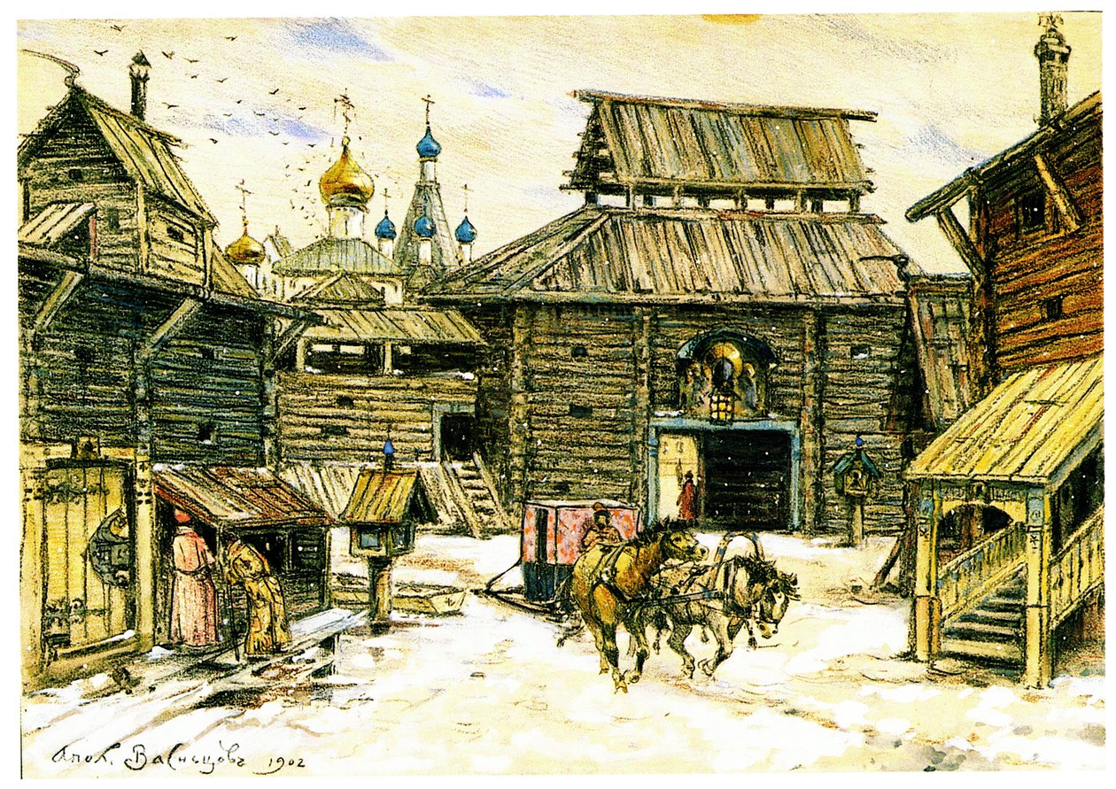 Gamle Moskva. Trebyen, 1902 av Apollinari Mikhailovich Vasnetsov