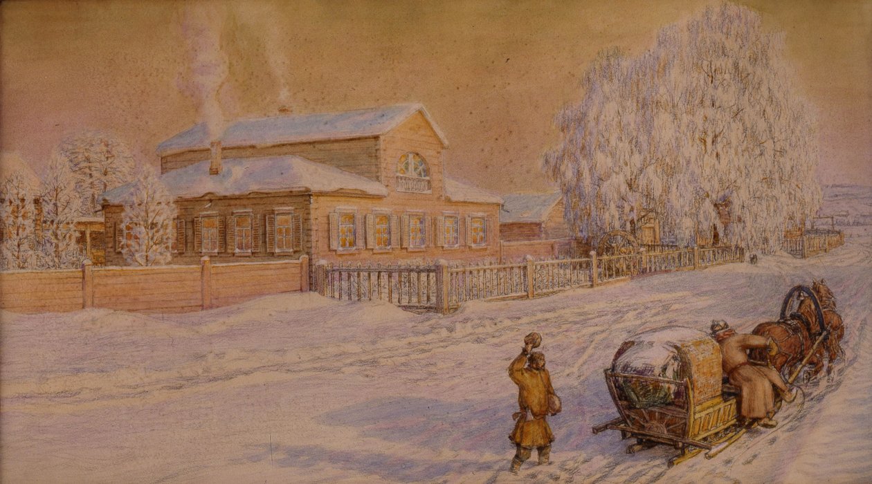 Vårt hus i Ryabovo, 1918-1919 av Apollinari Mikhailovich Vasnetsov