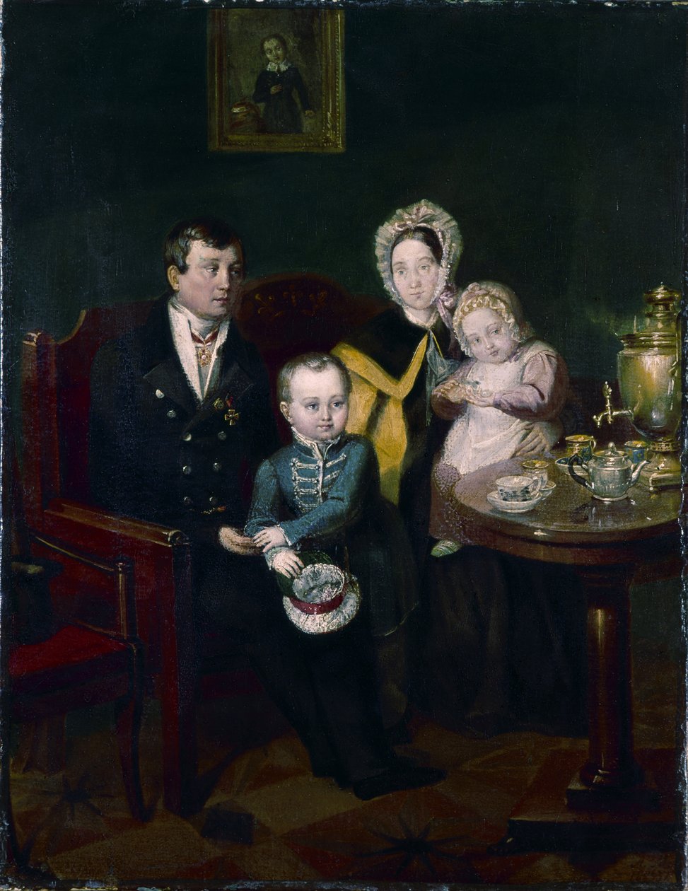 Familieportrett, 1837 av Apollon Nikolayevich Mokritsky