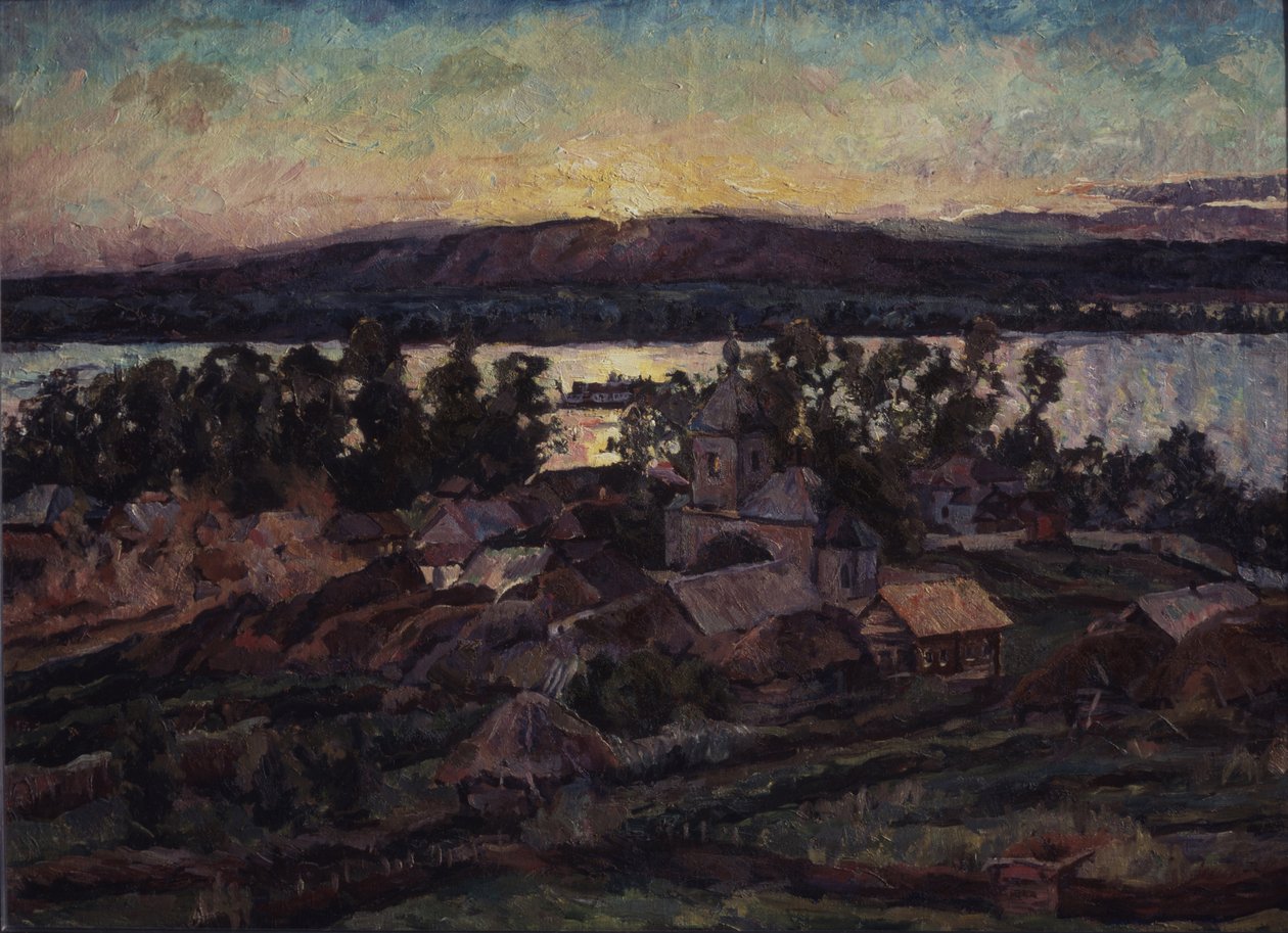 Solnedgang, 1928 av Aristarkh Vasilievic Lentulov