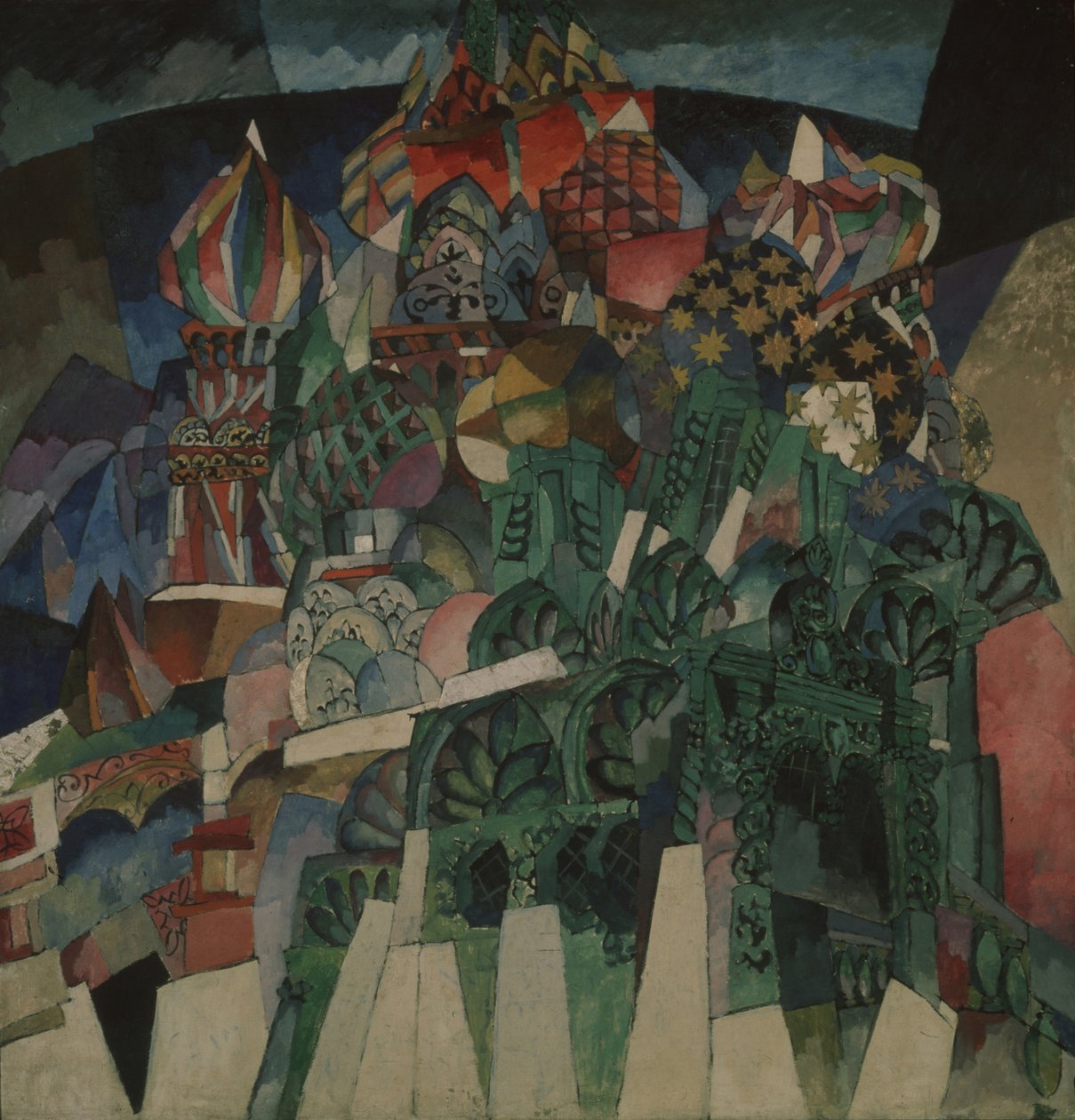 Basil Cathedral, 1913 av Aristarkh Vasilievic Lentulov