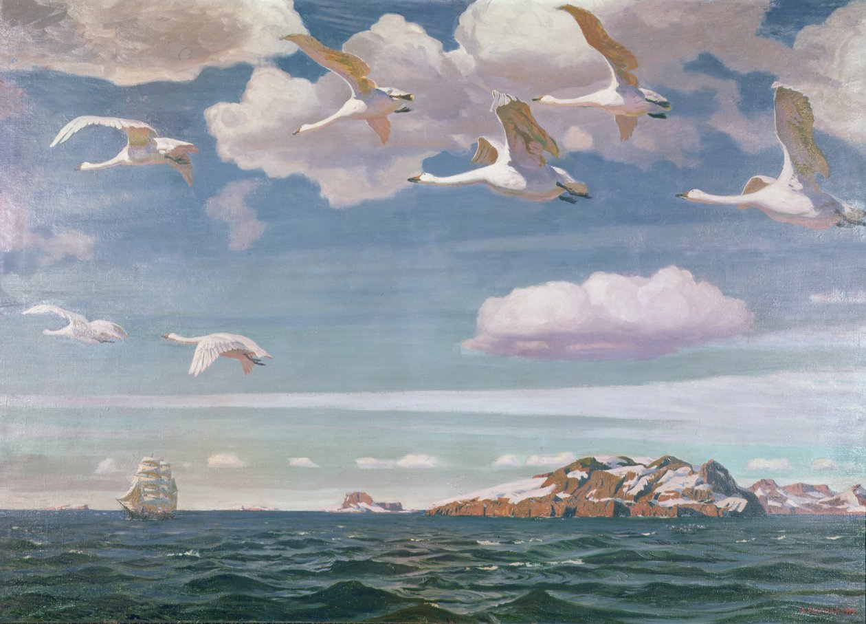 In The Blue Space, 1918 av Arkadij Aleksandrovic Rylov