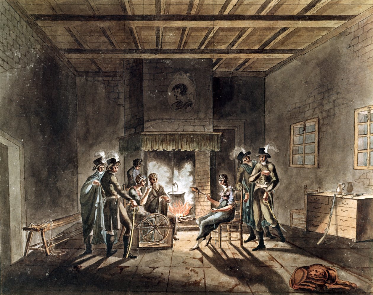 The Conspirators of the Cadoudal Affair, ca. 1804 av Armand de Polignac