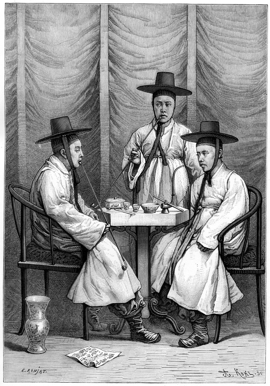 Koreanske mandariner, 1895. av Armand Kohl