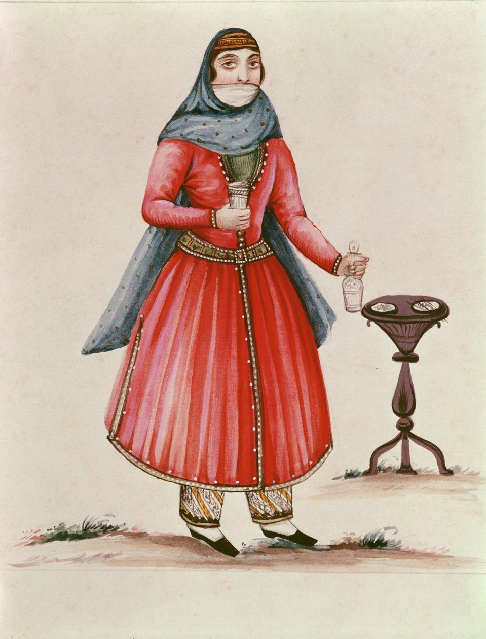 Armensk drakt ca. 1840 (wc på papir) av Armenian School
