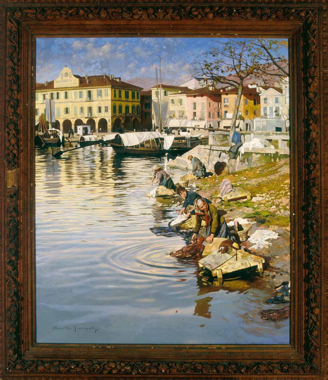 Vaskekvinnene i Pallanza, 1892 av Arnaldo Ferraguti