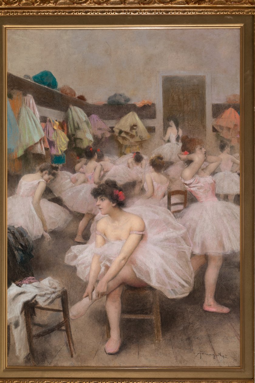 Kvinnelige dansere (pastell) av Arnaldo Ferraguti