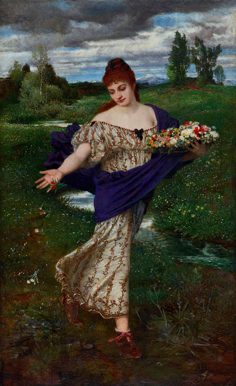 Flora, sprer blomster av Arnold Böcklin