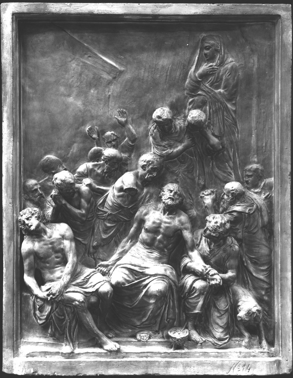 Sokrates død (470–399 f.Kr.) av Arnold or Artus the Elder Quellin I