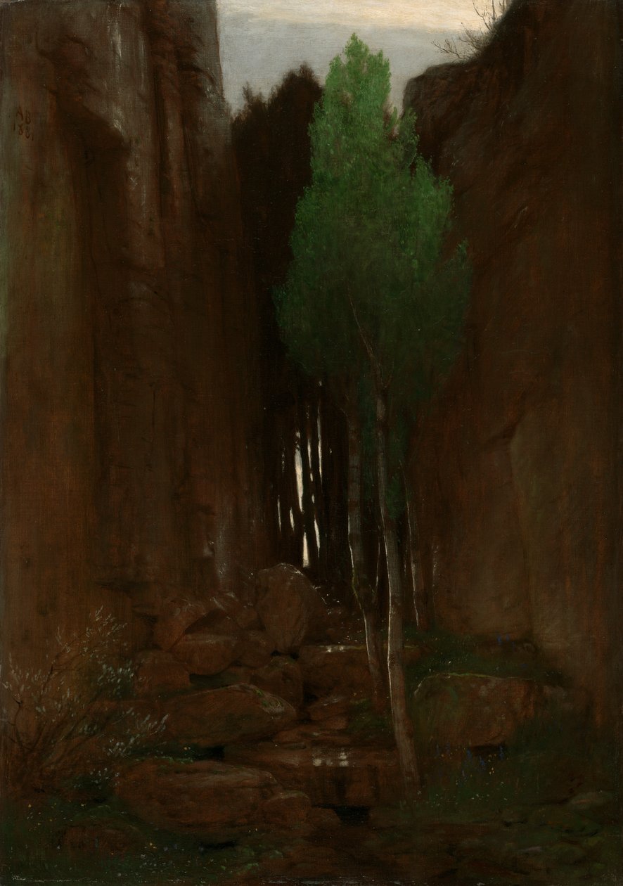 Vår i en smal kløft av Arnold Böcklin