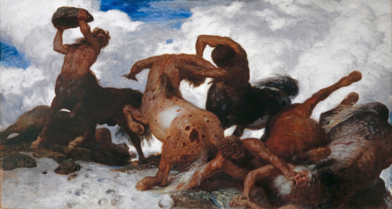 Slaget ved Kentaurene, 1872-73 av Arnold Böcklin
