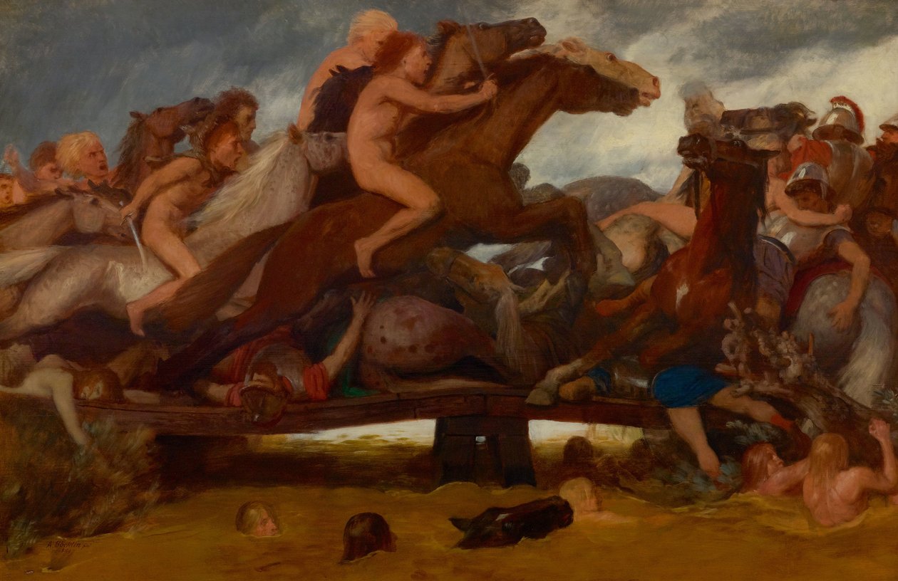 Slaget på broen, 1889. av Arnold Böcklin