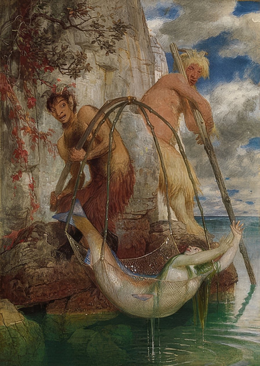 To fiskepaneler. 1874 av Arnold Böcklin