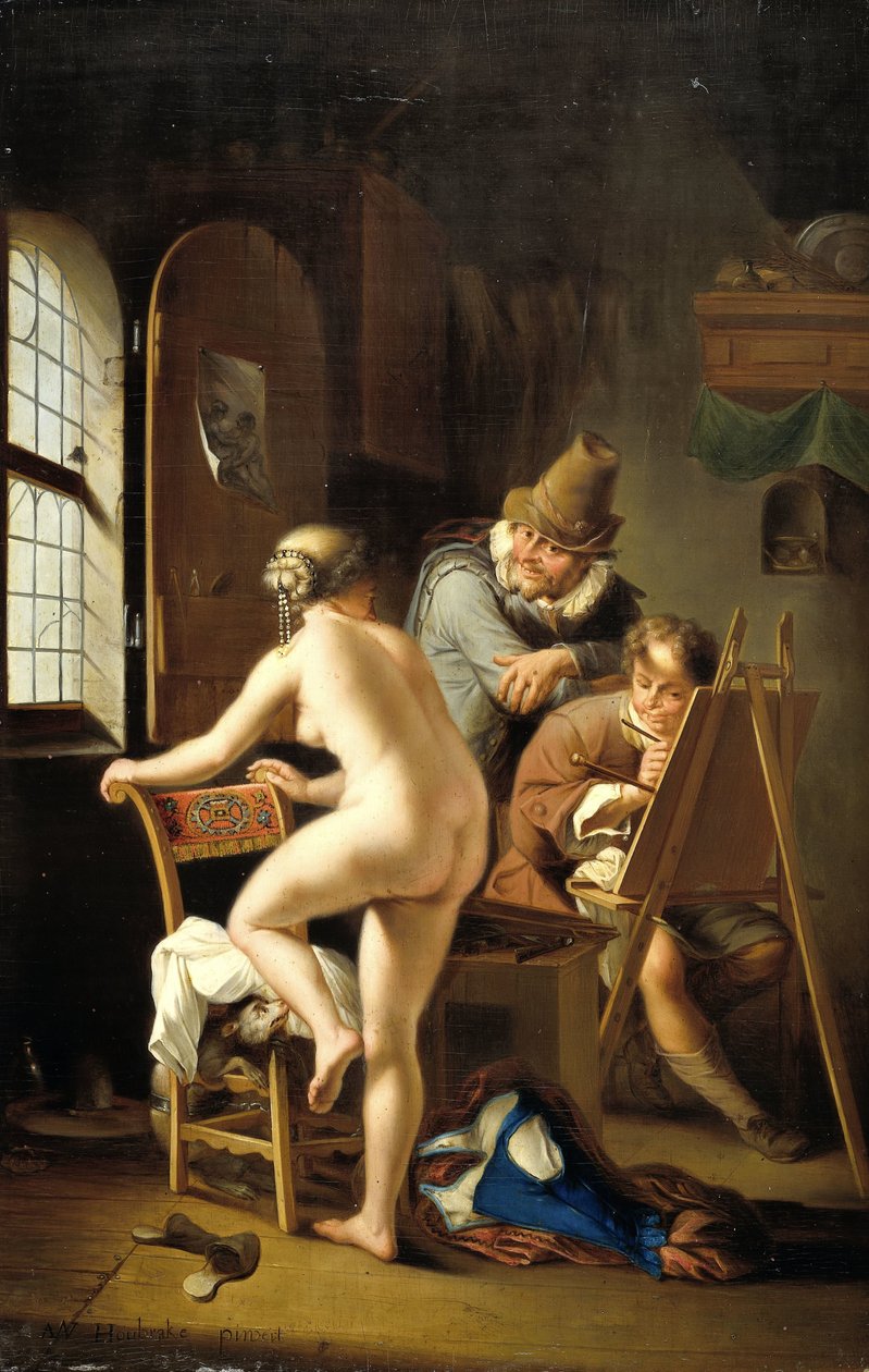 Maleren og hans modell av Arnold Houbraken (copy after)