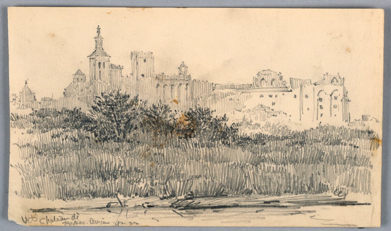 Chateau de Papes, Avignon av Arnold William Brunner