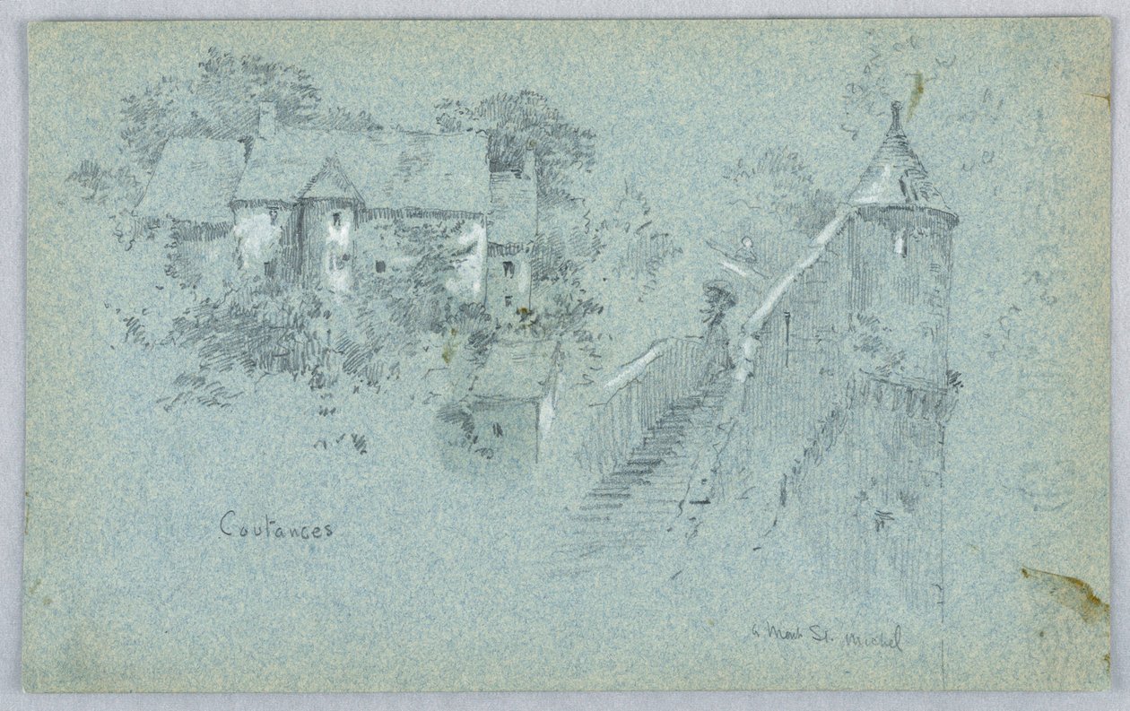 Coutance og Mont St. Michel av Arnold William Brunner