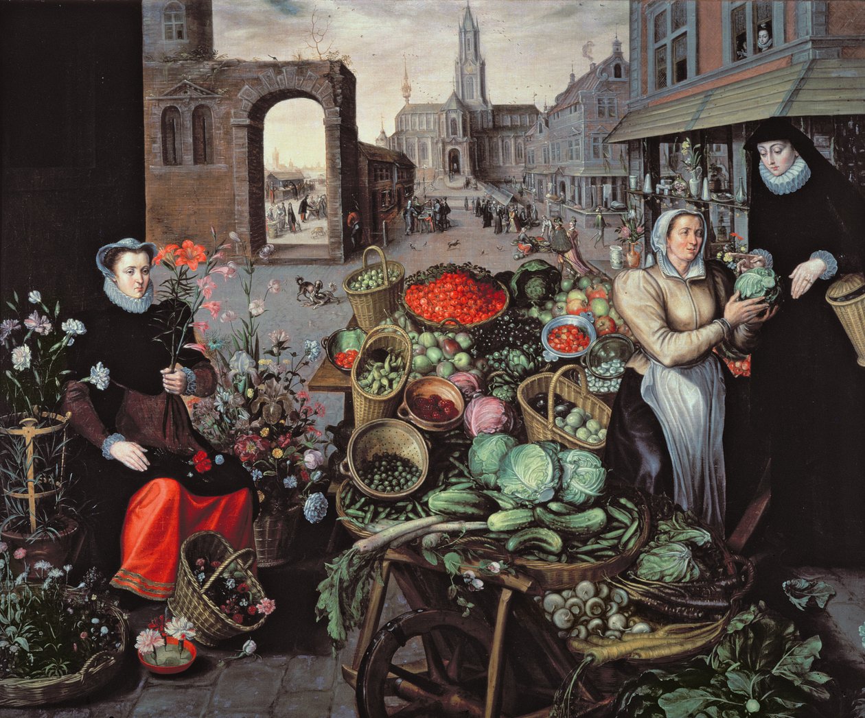 Grønnsaks- og blomstermarked av Arnout de Muyser