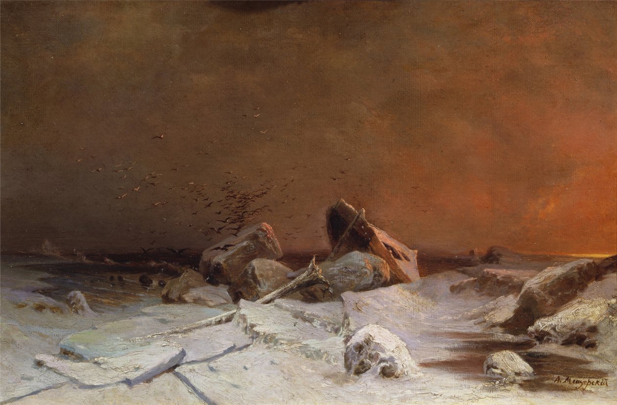 The Debacle (olje på lerret) av Arseniy Ivanovich Meshchersky